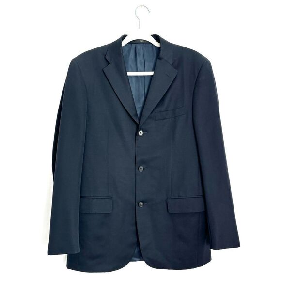 Valentino Garavani virgin wool blazer in dark navy - Picture 1 of 10